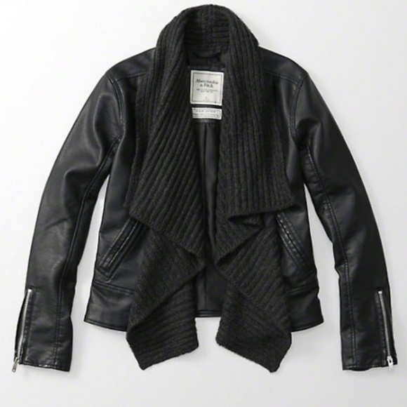 Abercrombie & Fitch Jackets & Blazers - Abercrombie & Fitch Drape Faux Leather Jacket